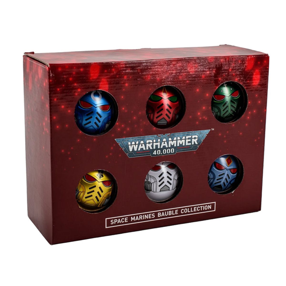 Warhammer 40000: Novelty Spacemarine Chapter Helmet Baubles - 6 pack