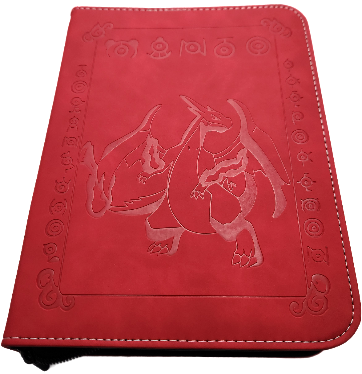 Pokémon Red coloured Leather Binder- Charizard