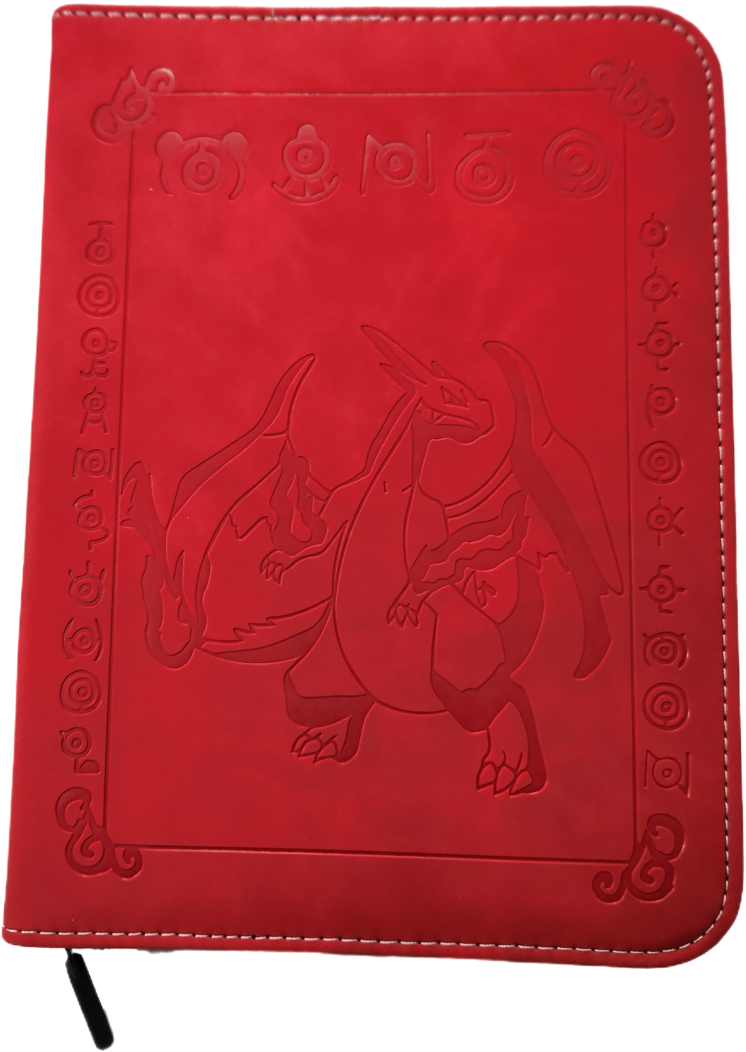 Pokémon Red coloured Leather Binder- Charizard